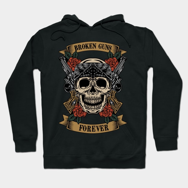 Broken Guns Hoodie by Abrom Rose